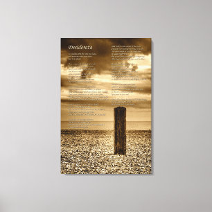 Desiderata Poem - Ik heb tijd Canvas Afdruk