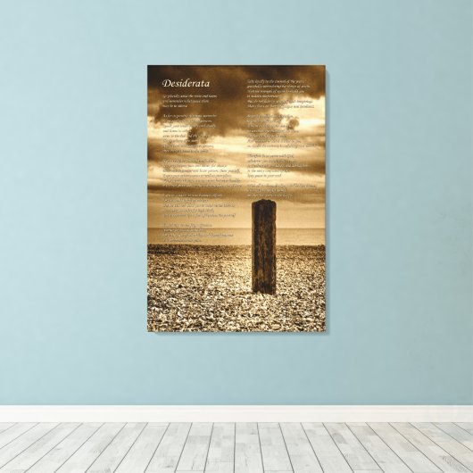Desiderata Poem - Ik heb tijd Canvas Afdruk (Insitu (Houten vloer))