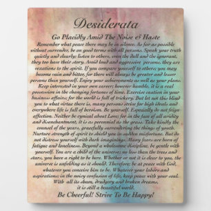 Desiderata Poem in A Waterverf Grand Canyon Fotoplaat