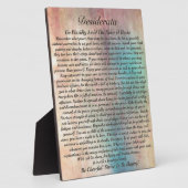 Desiderata Poem in A Waterverf Grand Canyon Fotoplaat (Zijkant)