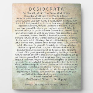 Desiderata Poem in Abstract woestijnbos Fotoplaat