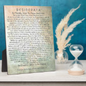 Desiderata Poem in Abstract woestijnbos Fotoplaat (Zijkant)