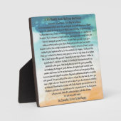 Desiderata Poem in Blue Thunder op het strand Fotoplaat (Voorkant)