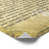 DESIDERATA Poem=Max Ehrmann=Antiek behangpapier Poster (Hoek)