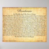 DESIDERATA Poem=Max Ehrmann=Fossilied Poster (Voorkant)