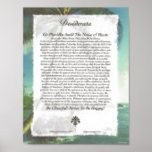 DESIDERATA Poem=Max Ehrmann=Palm Beach Poster (Voorkant)
