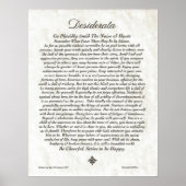 DESIDERATA Poem=Max Ehrmann=Parchment Collectie Poster (Voorkant)