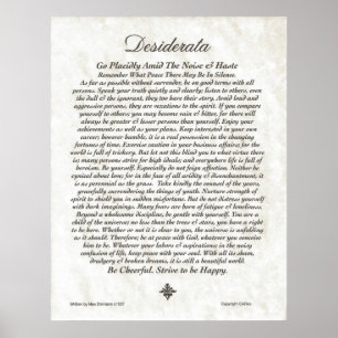 DESIDERATA Poem=Max Ehrmann=Parchment Collectie Poster