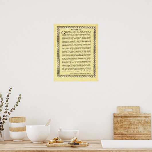 DESIDERATA Poem=Max Ehrmann=Parchment Collectie Poster (Keuken)