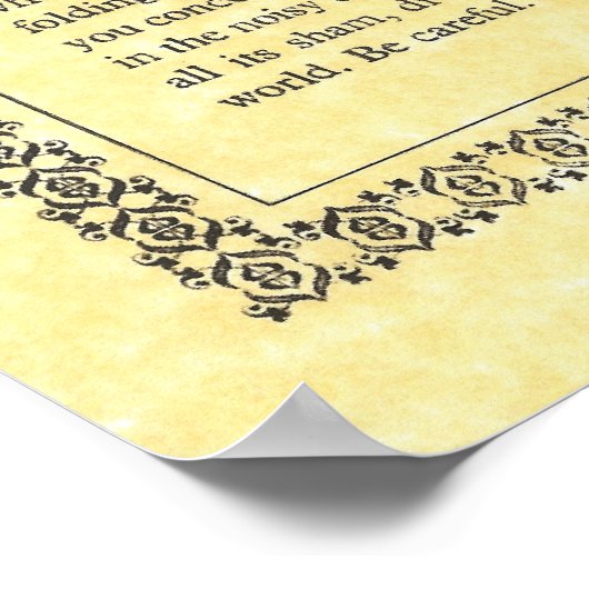 DESIDERATA Poem=Max Ehrmann=Parchment Collectie Poster (Hoek)