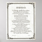 DESIDERATA Poem=Max Ehrmann=Parchment Collectie Poster (Voorkant)