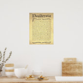 DESIDERATA Poem=Max Ehrmann=Parchment Collectie Poster (Keuken)