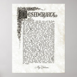 DESIDERATA Poem=Max Ehrmann=Parchment Collectie Poster