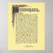 DESIDERATA Poem=Max Ehrmann=Parchment Collectie Poster (Voorkant)