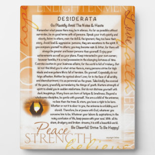 Desiderata Poem met Praying Hands Fotoplaat
