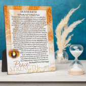 Desiderata Poem met Praying Hands Fotoplaat (Zijkant)