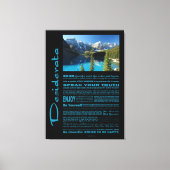 Desiderata Poem Moraine Lake Canvas Afdruk (Voorkant)
