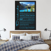 Desiderata Poem Moraine Lake Canvas Afdruk (Insitu (Slaapkamer))