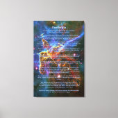 Desiderata Poem, Mystic Mountains - Carina Nebula Canvas Afdruk (Voorkant)
