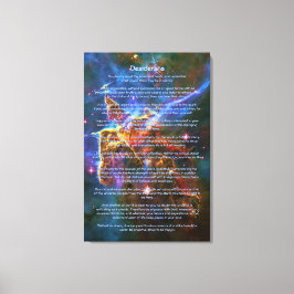 Desiderata Poem, Mystic Mountains - Carina Nebula Canvas Afdruk