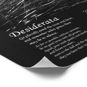 Desiderata Poem - Omheining in de Duinen, fijne ku Poster (Hoek)
