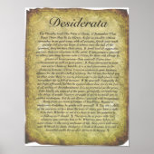 Desiderata Poem op Antiek stijlpapier Poster (Voorkant)