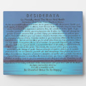 Desiderata Poem op Blue Sunset Fotoplaat (Voorkant)
