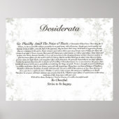 Desiderata Poem op Faded Antiek achtergrond Poster (Voorkant)