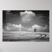 Desiderata Poem op Haystack en Tracks Poster (Voorkant)