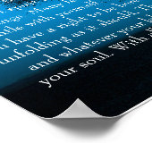 Desiderata Poem op magisch-blauwe boom Poster (Hoek)