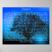 Desiderata Poem op magisch-blauwe boom Poster (Voorkant)