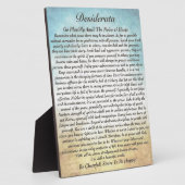 Desiderata Poem op Waterverf strand Fotoplaat (Zijkant)