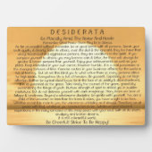 Desiderata Poem op zonsondergang Fotoplaat (voorkant)