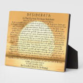 Desiderata Poem op zonsondergang Fotoplaat (Zijkant)