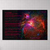 Desiderata Poem - Orion Nebula en Trapezium Stars Poster (Voorkant)
