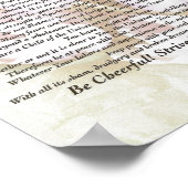 Desiderata Poem over Fading Tulips Waterverf Poster (Hoek)