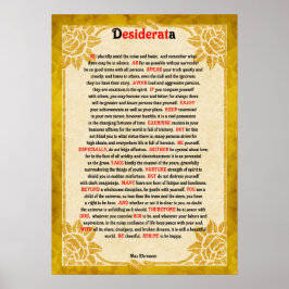 Desiderata Poem over Poster van  papier