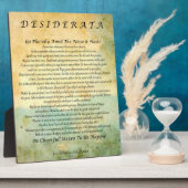 Desiderata Poem over Waterverf Forest Fotoplaat (Zijkant)