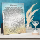 Desiderata Poem over Waterverf Ocean Beach Fotoplaat (Zijkant)