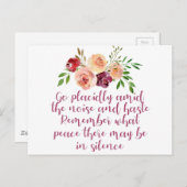 Desiderata Poem Peaceful Meditation Briefkaart (Voorkant / Achterkant)