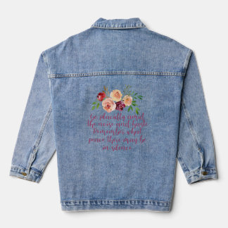 Desiderata Poem Peaceful Meditation Denim Jacket