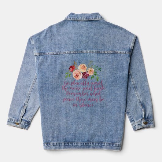Desiderata Poem Peaceful Meditation Denim Jacket (Achterkant)