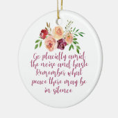 Desiderata Poem Peaceful Meditation Keramisch Ornament (Links)