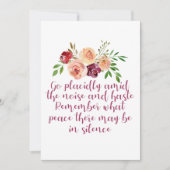 Desiderata Poem Peaceful Quote Serene Floral Kaart (Voorkant)
