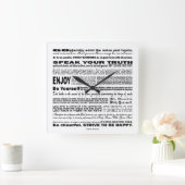 Desiderata Poem Poesy Verse Poetry Quote (wit) Vierkante Klok (Huis)