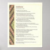 Desiderata Poem Poster (Voorkant)