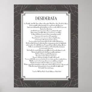 Desiderata Poem Poster