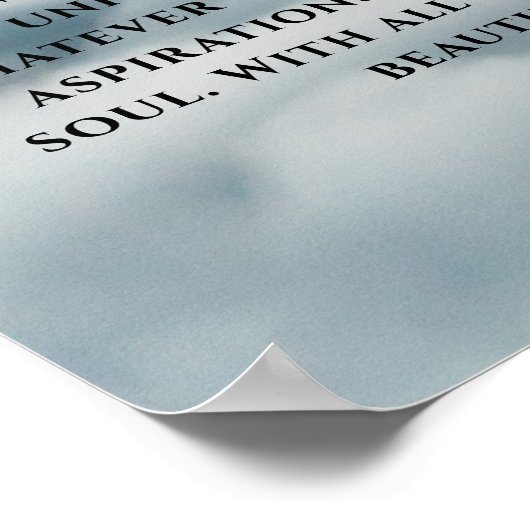 Desiderata Poem Poster Above the Cloud (Hoek)