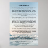 Desiderata Poem Poster Above the Cloud (Voorkant)