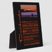 Desiderata Poem Romantic Couple bij Sunset Fotoplaat (Zijkant)